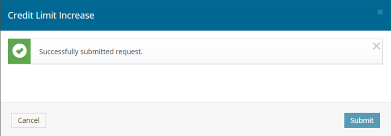 card service request submitted
