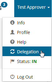 delegation drop-down