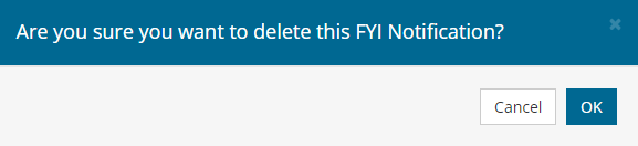 delete fyi notification window